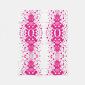 ADOM Roze Halftone Symmetrie Dekbed Fleece Deken (Voorkant)
