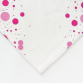 ADOM Roze Magenta Halftone Dekbed Fleece Deken (Hoek)