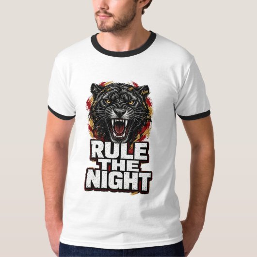 ADOM Rule The Night Black Panther T-shirt (Voorkant)