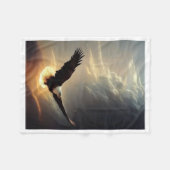 ADOM Soaring Eagle Sunrise Dekbed Fleece Deken (Voorkant (Horizontaal))