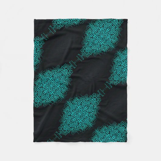 ADOM Teal Dot Matrix Donkere Deken (Voorkant)