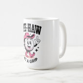 ADOM "Tee-Haw Get a Grip" Dames Grafische T-shirt Koffiemok (Voorkant rechts)