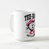 ADOM "Tee-Haw Get a Grip" Dames Grafische T-shirt Koffiemok (Voorkant links)