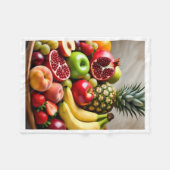 ADOM Verse Fruitmand Dekbed Fleece Deken (Voorkant (Horizontaal))