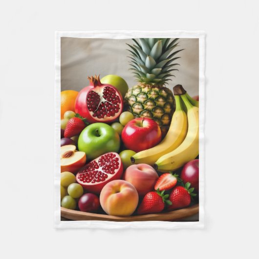ADOM Verse Fruitmand Dekbed Fleece Deken (Voorkant)