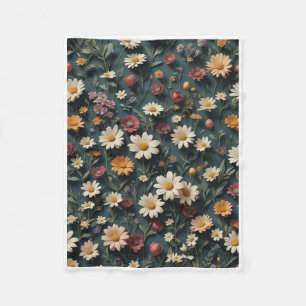 ADOM Vintage Wildflower Weide Dekbed Fleece Deken