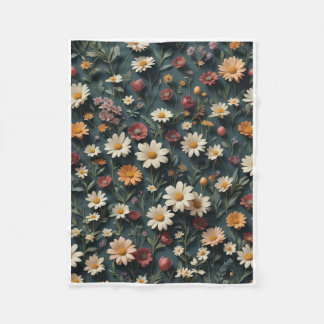 ADOM Vintage Wildflower Weide Dekbed Fleece Deken