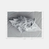 ADOM White Owl Lightning Dekbed Fleece Deken (Voorkant (Horizontaal))