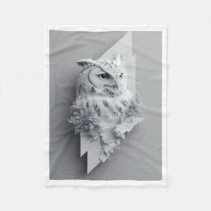 ADOM White Owl Lightning Dekbed Fleece Deken