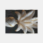 ADOM Witte Veer Luxe Vaas Dekbed Fleece Deken (Voorkant (Horizontaal))