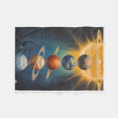 ADOM Zonnestelsel Space Dekbed Fleece Deken (Voorkant (Horizontaal))