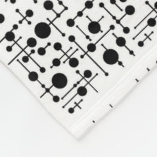 ADOM Zwart en Wit Rasterpatroon Dekbed Fleece Deken