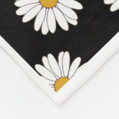 ADOM Zwart-Wit Daisy Worpdeken Fleece Deken (Hoek)