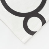 ADOM Zwarte en Witte Cirkeldeken Fleece Deken (Hoek)