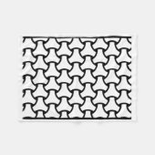 ADOM Zwarte en Witte Geometrische Deken (Voorkant (Horizontaal))