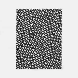 ADOM Zwarte Geometrische Grid Dekbed Fleece Deken