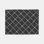 ADOM Zwarte Raster Diamant Dekbed Fleece Deken (Voorkant (Horizontaal))