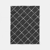 ADOM Zwarte Raster Diamant Dekbed Fleece Deken (Voorkant)