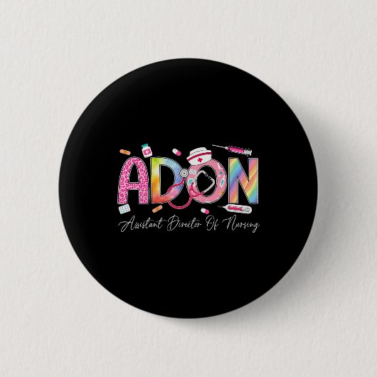 Adon Directeur van Nursing Waardering Ronde Button 5,7 Cm (Voorkant)