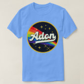 Adon regenboog in ruimte stijl t-shirt (Design voorkant)