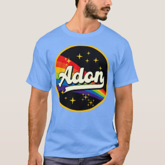 Adon regenboog in ruimte stijl t-shirt