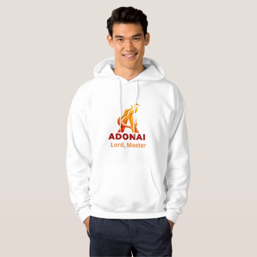 Adonai – Lord and Master Christian Hoodie  (Voorkant volledig)