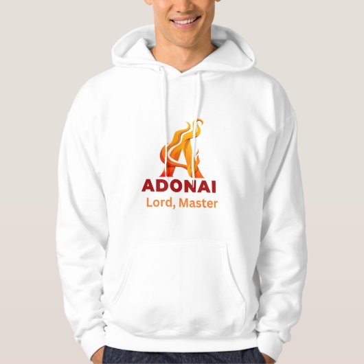 Adonai – Lord and Master Christian Hoodie  (Voorkant)