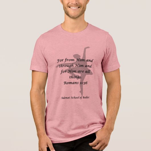 Adonai T-shirt Rom 11:36 (Voorkant)