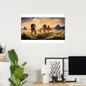 Adonai's Draken - Bijbelposter Poster (Thuiskantoor)