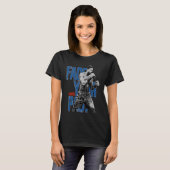 Adonis Creed Face Your Past Blue typografie T-shirt (Voorkant volledig)