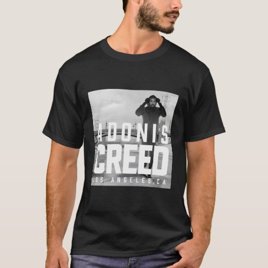 Adonis Creed La zwart-wit fotografie T-shirt (Voorkant)