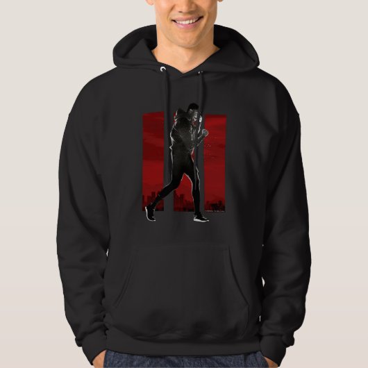 Adonis Creed pose faced right on III red Hoodie (Voorkant)