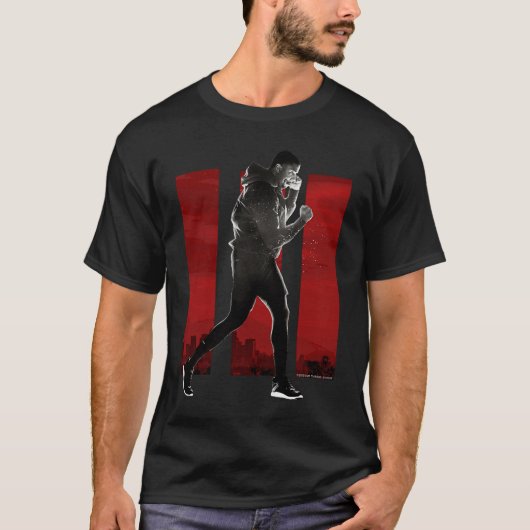 Adonis Creed pose faced right on III red T-shirt (Voorkant)