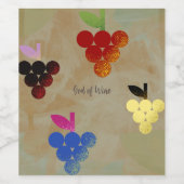 Adonis God van de Wijn Etiket (Enkel label)