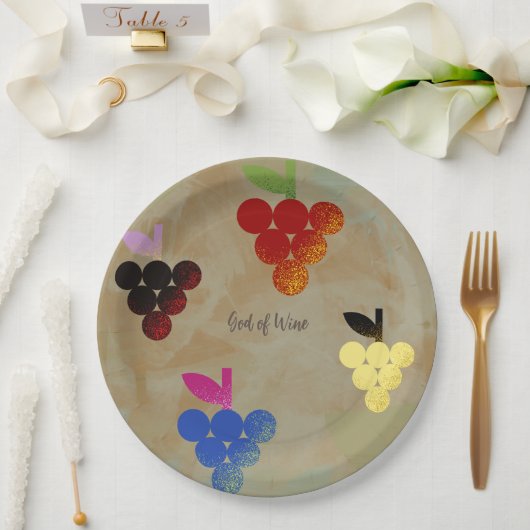 Adonis God van de Wijn Papieren Bordje (Huwelijk)