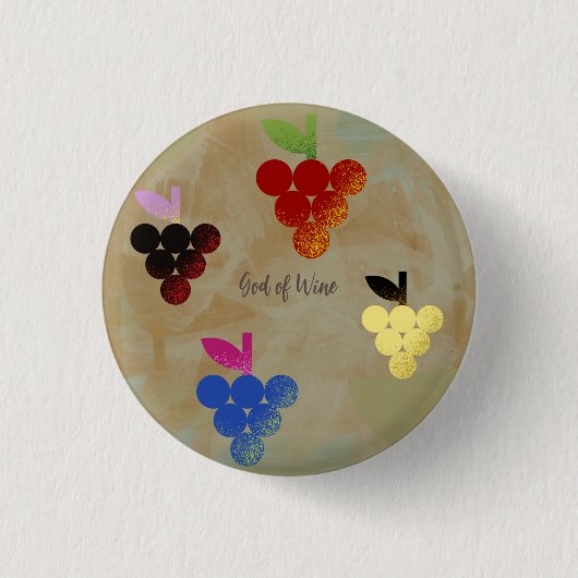 Adonis God van de Wijn Ronde Button 3,2 Cm (Voorkant)
