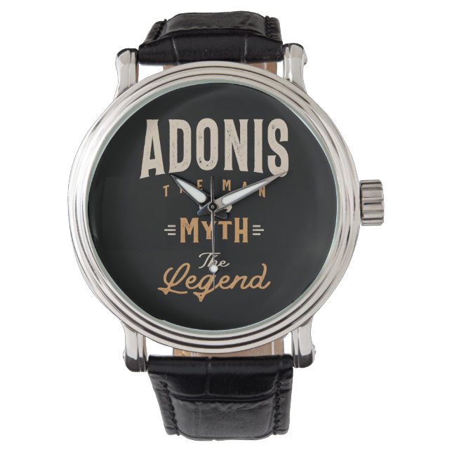 Adonis Persoonlijke naam - Funny Adonis Horloge (Voorkant)