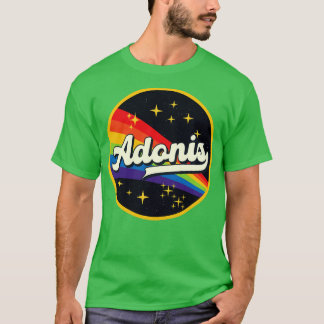 Adonis regenboog in ruimte  stijl t-shirt