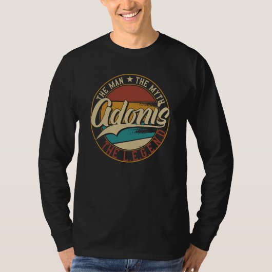 Adonis The man the myth the legend T-shirt (Voorkant)