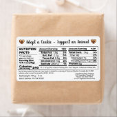 Adopt a Cookie Animal Rescue Bake Nutrition Facts Etiket (Insitu)