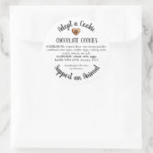 Adopt a Cookie Animal Rescue Bakery Ingredients Ronde Sticker (Tas)