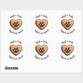 Adopt a Cookie Animal Rescue Bakery Sweet Treat Ronde Sticker (Vel)