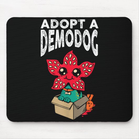 Adopt A Demodog Shirt Kids Women Men Cute Funny Do Muismat (Voorkant)