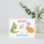 Adopt a Dinosaur kaart signaal en certificaat (Staand voorkant)