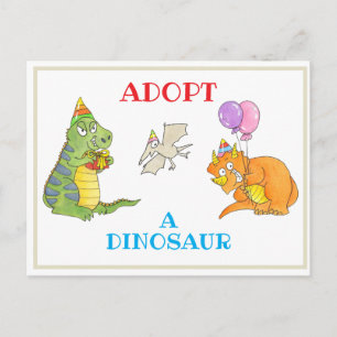 Adopt a Dinosaur kaart signaal en certificaat