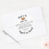 Adopt a Pie Animal Rescue Bakery Ingredients Ronde Sticker (Envelop)