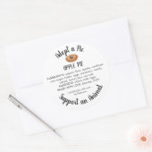 Adopt a Pie Animal Rescue Bakery Ingredients Ronde Sticker (Envelop)