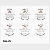 Adopt a Pie Animal Rescue Bakery Ingredients Ronde Sticker (Vel)