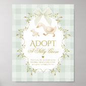 Adopt a Silly Goose Gender Neutral 1st Birthday Poster (Voorkant)