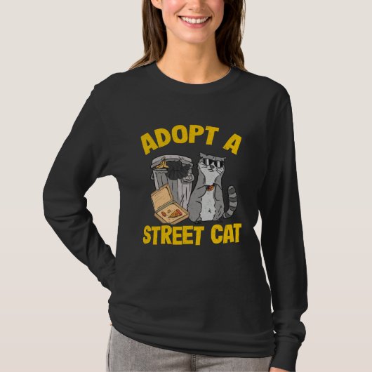 Adopt A Street Cat Raccoon 5 T-shirt (Voorkant)